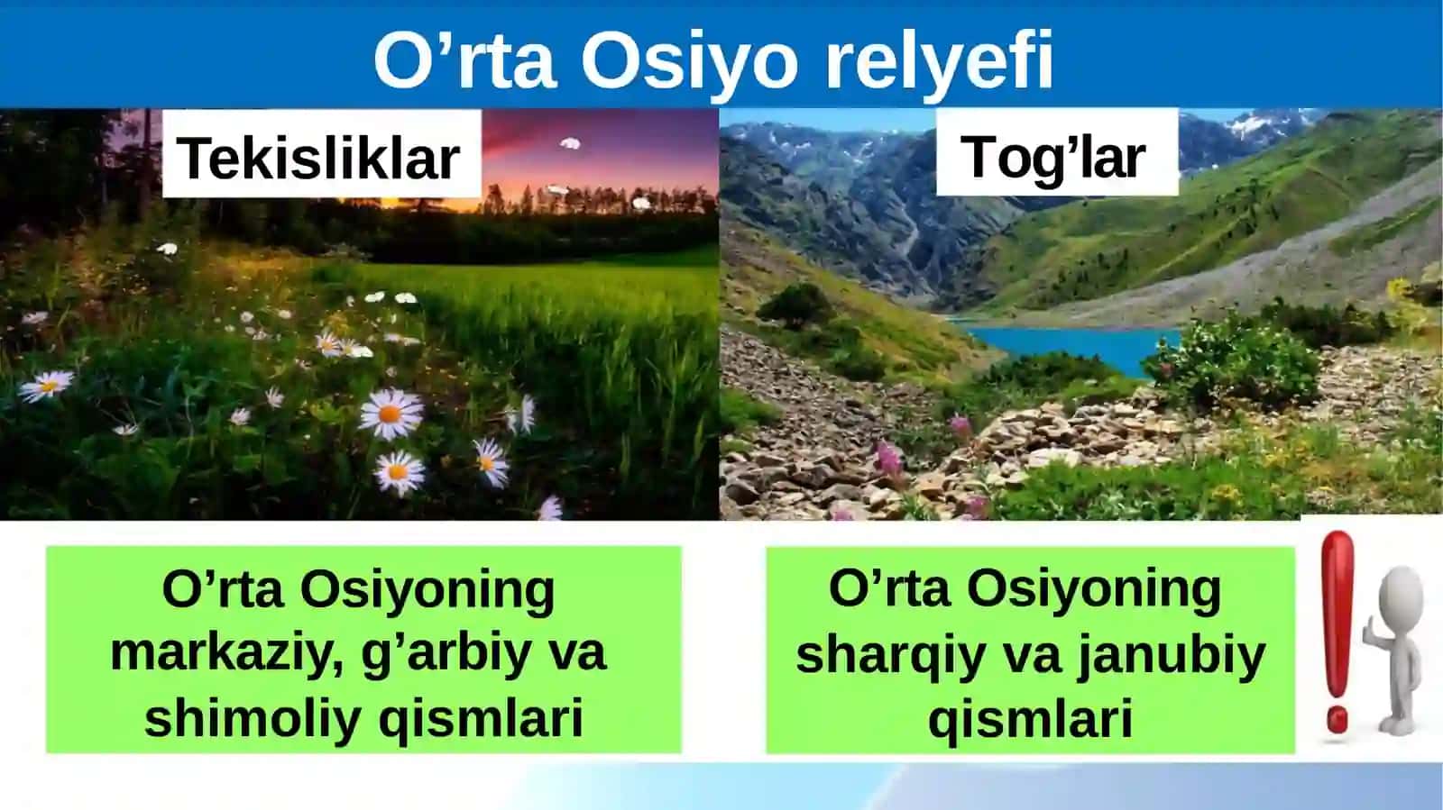 O’rtaOsiyohududiyer yuzasining tuzilishi: tekislik qismi 4