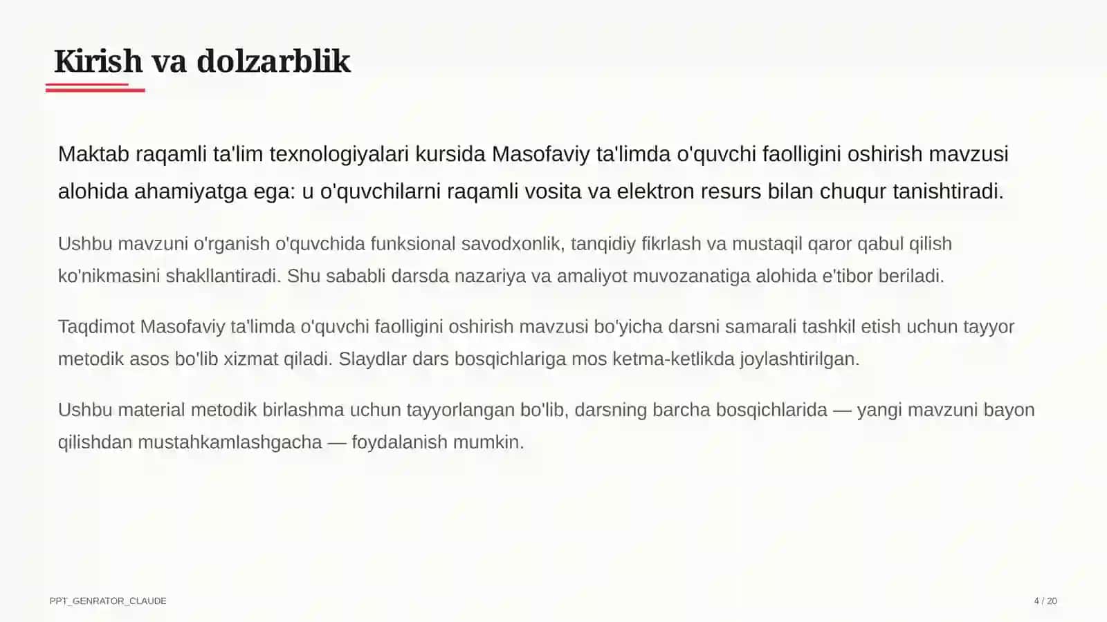 Raqamli ta'lim texnologiyalari — metodik birlashma uchun 4