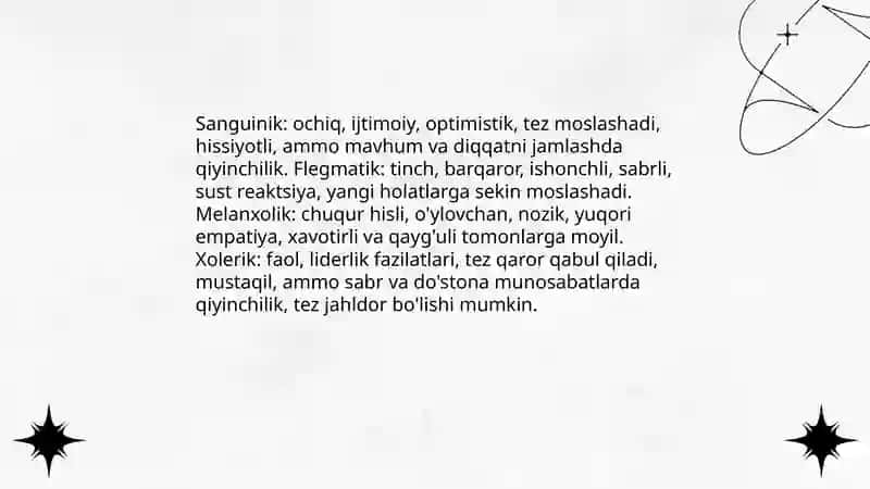 Temperamentning taʼrifi va shaxsiyatdagi roli 4