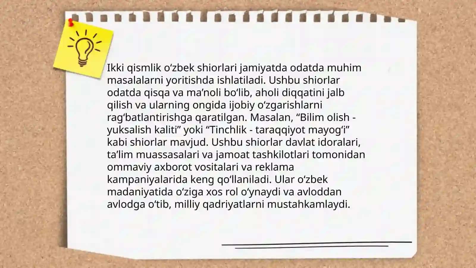 O'zbek tilda chiziqcha bilan yozish qoidalari 4