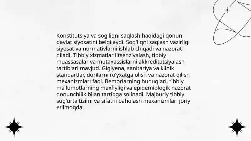 O'zbekistonda sog'liqni saqlash tizimining tashkil etilishi 4