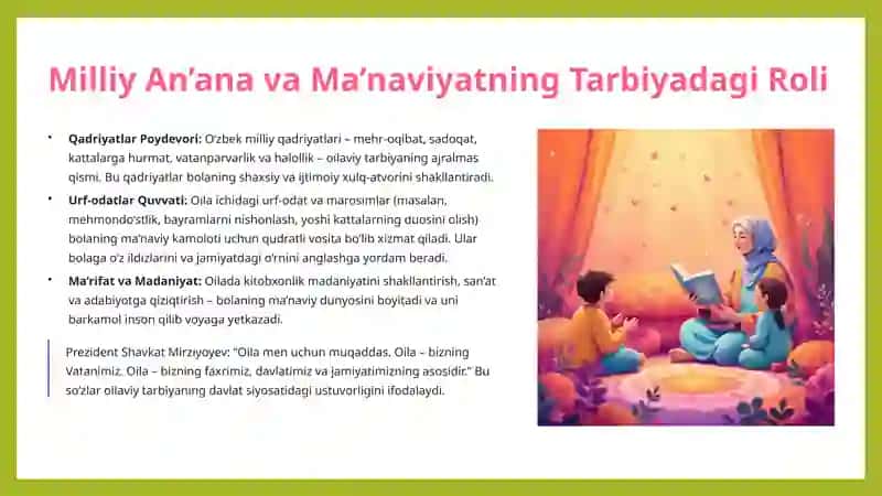 Bola tarbiyasida oilaning oʻrni xaqida mutafakkirlar 4