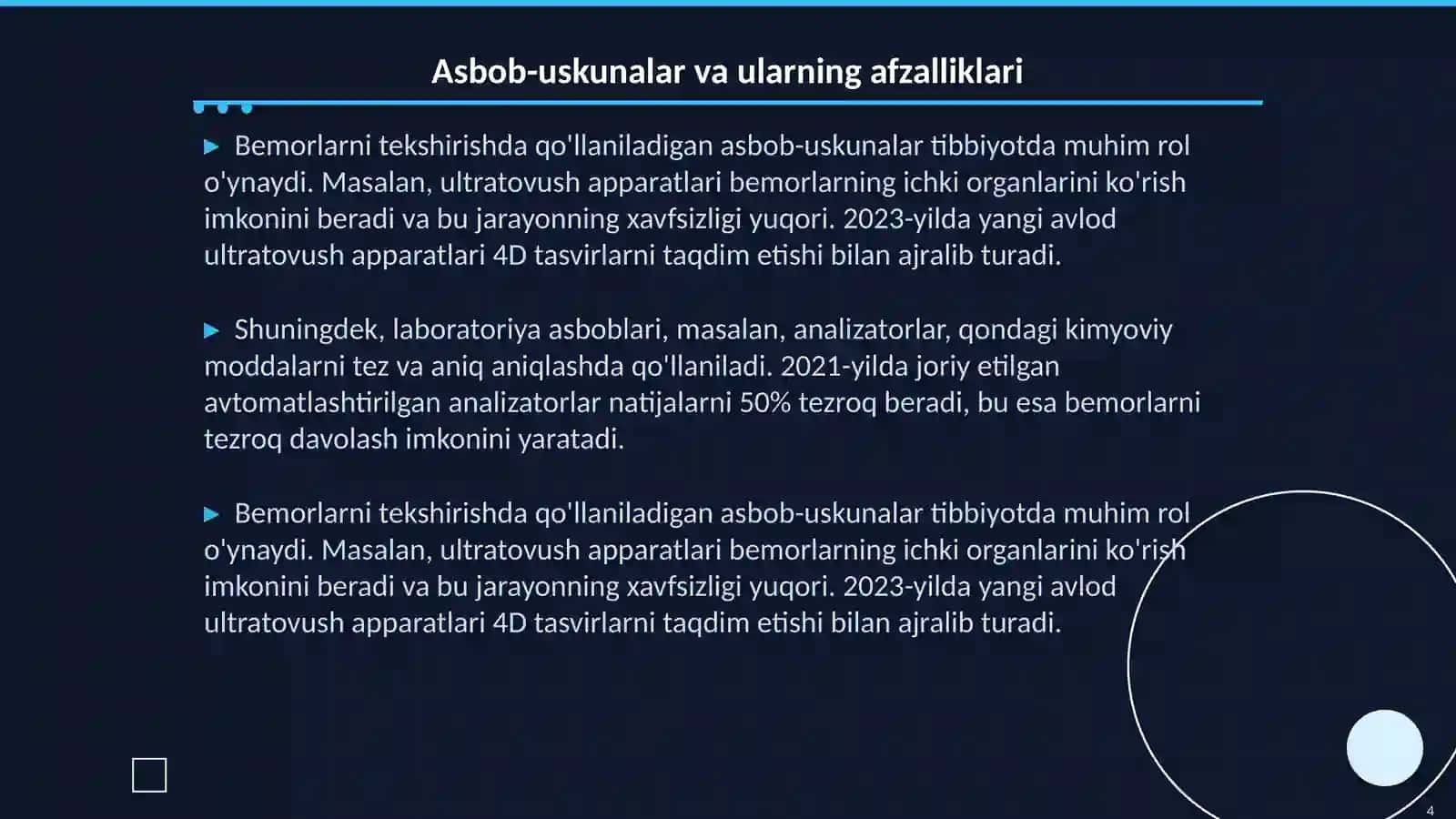 Zamonaviy diagnostika usullari 4
