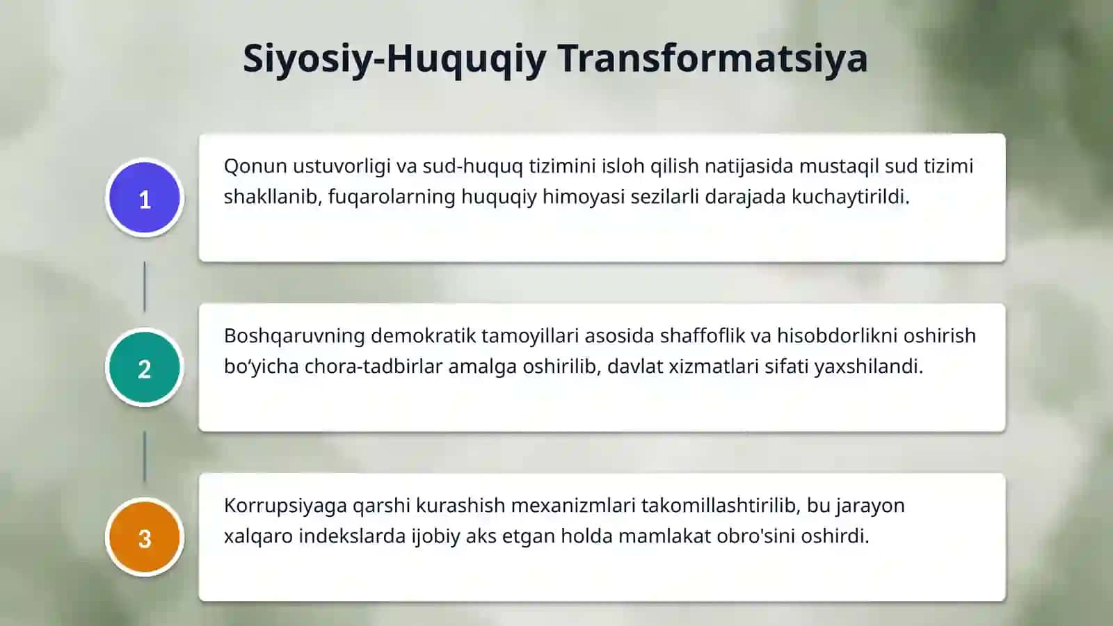 Yangi O’zbekiston ijtimoiy-siyosiy iqtisodiy va madaniy hayotida roʻy berayotgan oʻzgarishlarning xalqaro reyting va indekislarda aks etishi 4