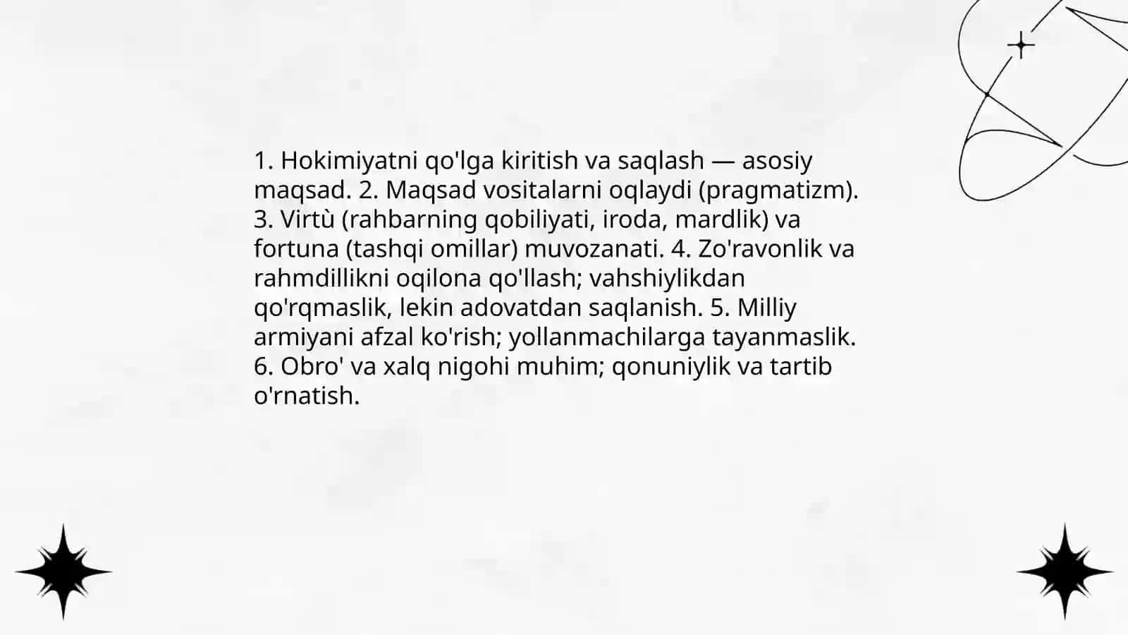Makiavellinning "Hukmdor" asari 4