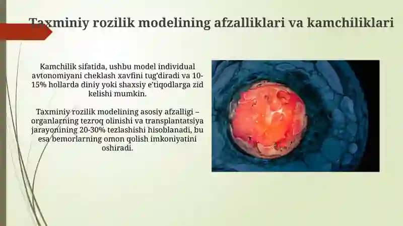 Bioetikaning shakllanishida A.Shveyserning faoliyati Murda donorligida rozilik prezumpsiyasi modeli 4
