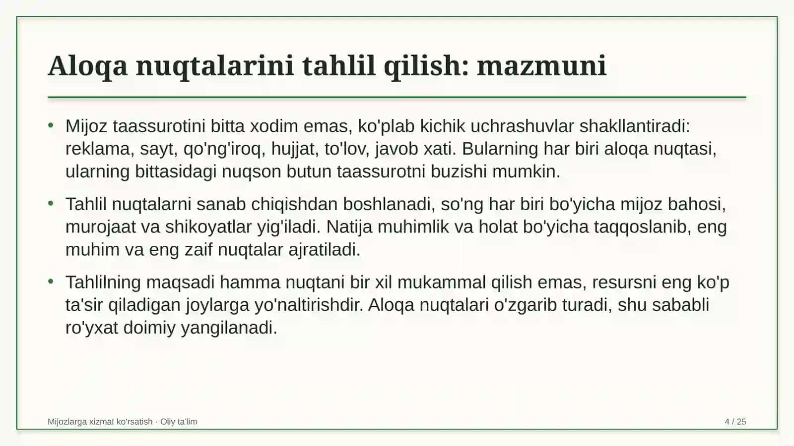 faktoring kompaniyalarida aloqa nuqtalarini tahlil qilish 9131 4