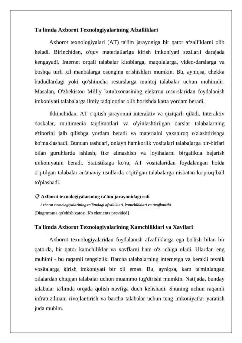 Mavzu: Ta'lim jarayonida axborot texnologiyalarining tutgan o'rni 4