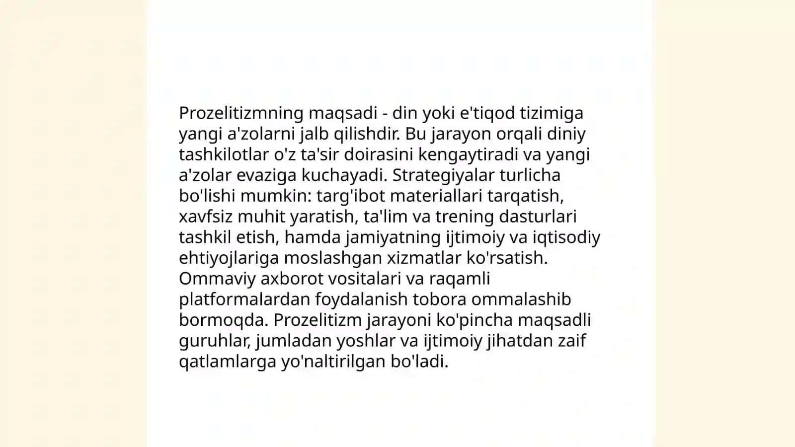 Missionerlik va prozelitizmning ijtimoiy siyosiy xavfi 4