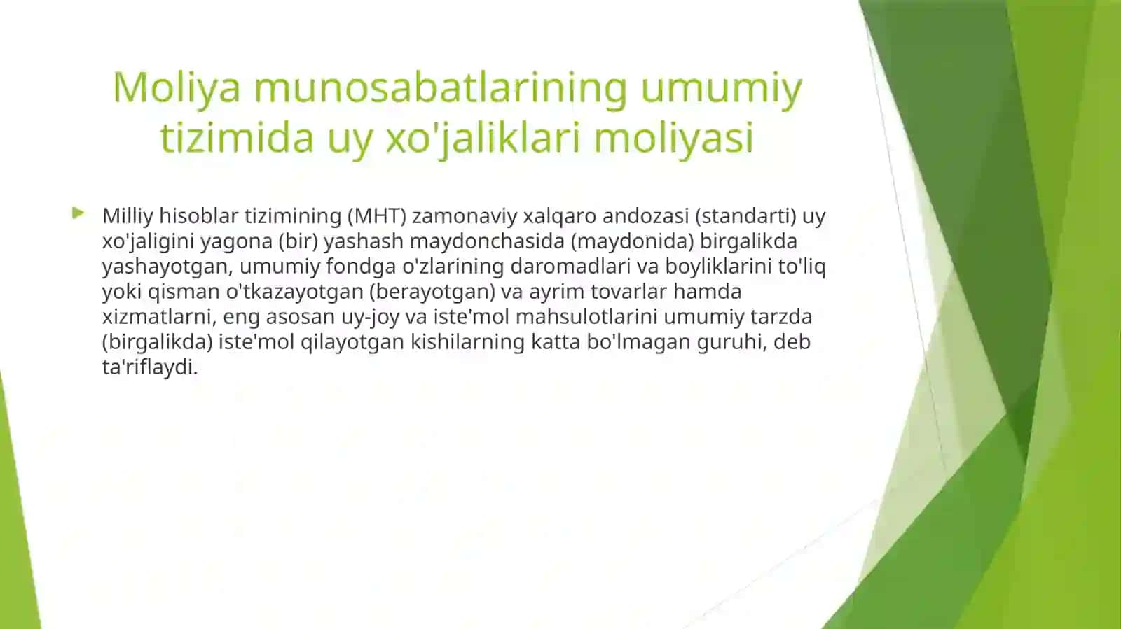 Uy  xo’jaliklar moliyasi 4
