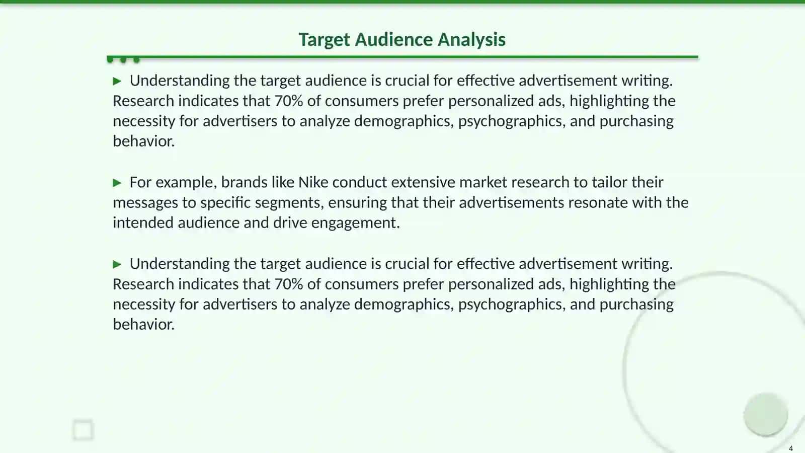 Advertisement Writing 4