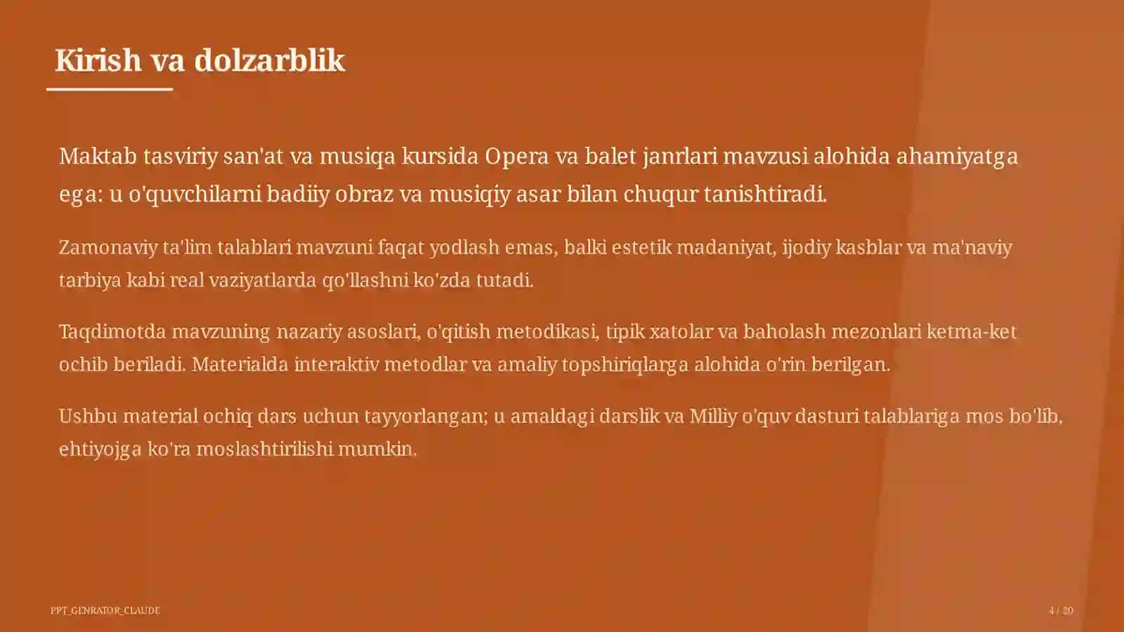 Opera va balet janrlari (6-sinf) 4