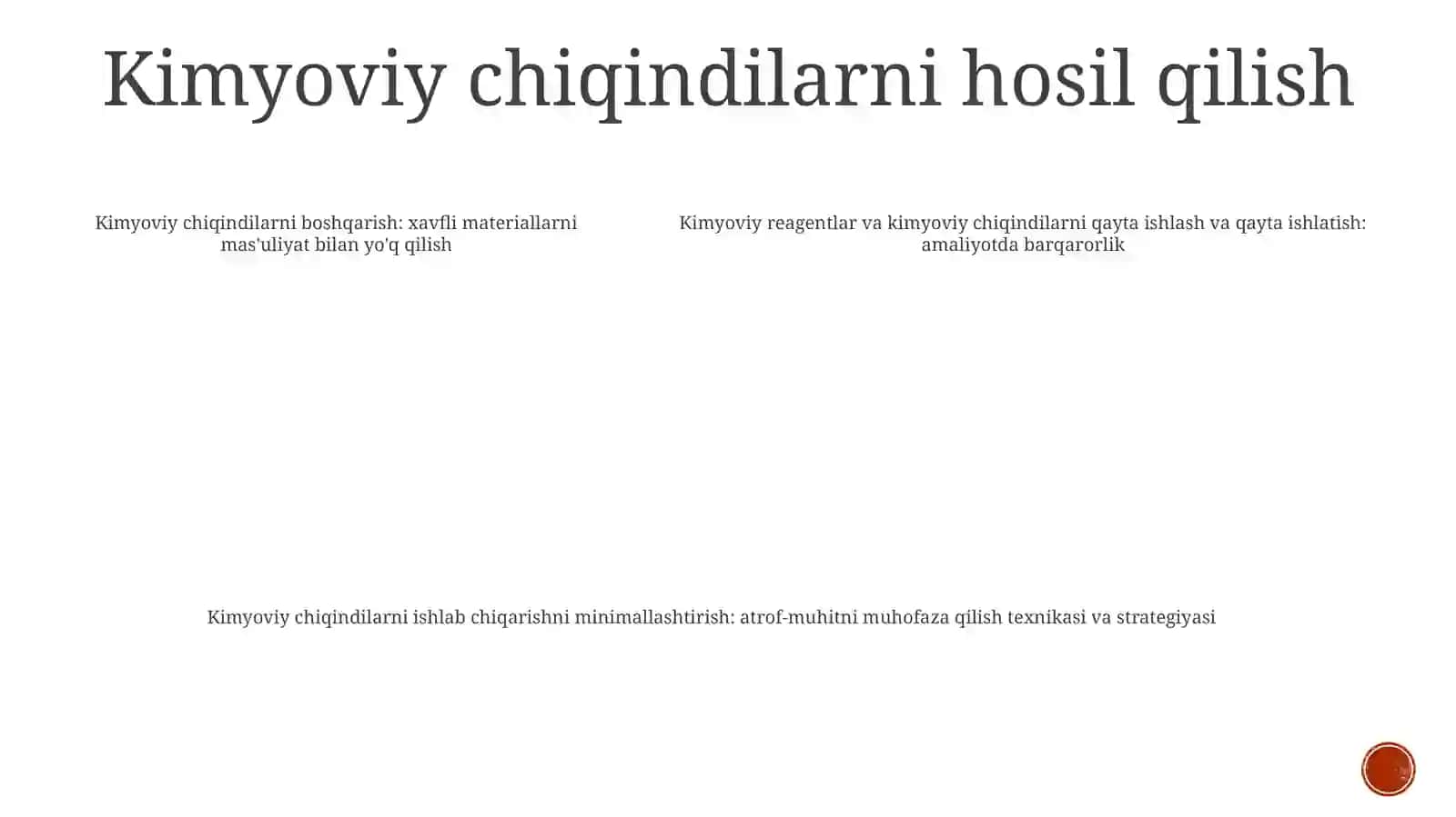 Kimyoviy Reaktivlarni Va Kimyoviy Chiqindilarni Qayta Ishlash 4