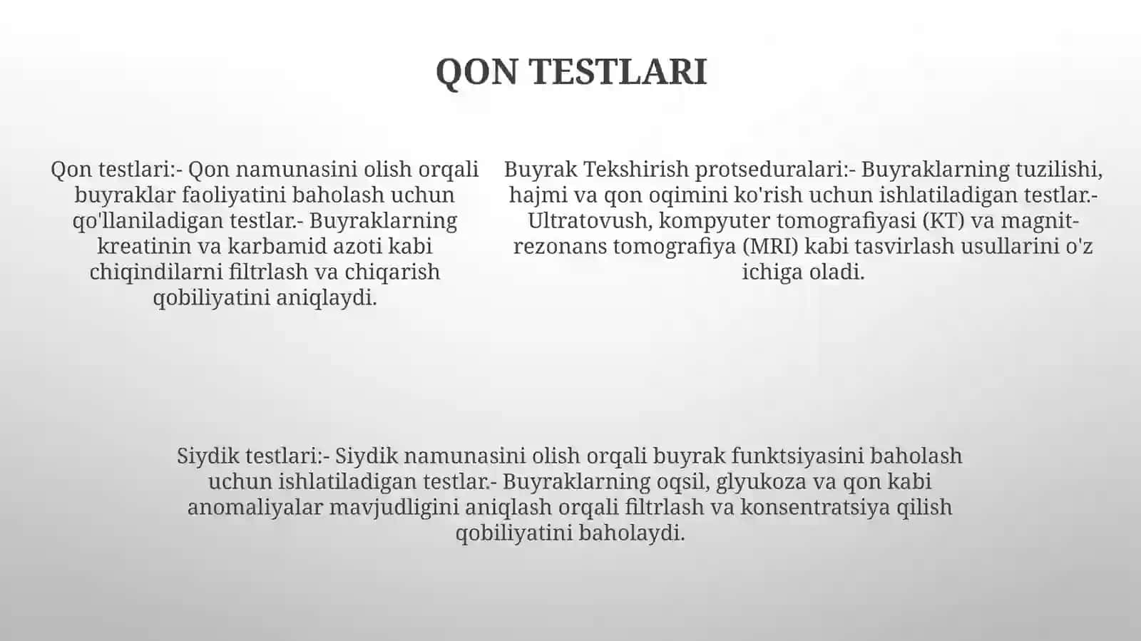 Buyrak Tekshirish Usullari 4
