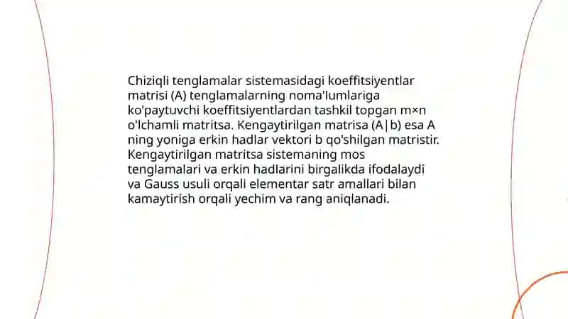Chiziqli tenglamalar sistemasi 4