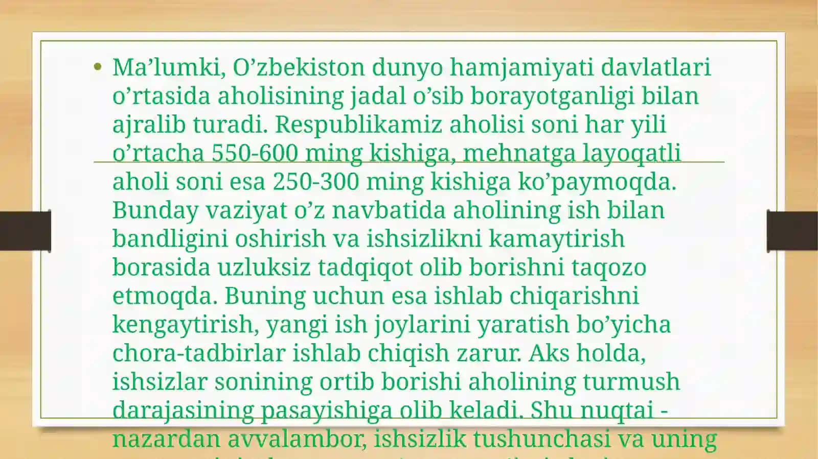 TABIY ISHSIZLIK NAZARYASI 4