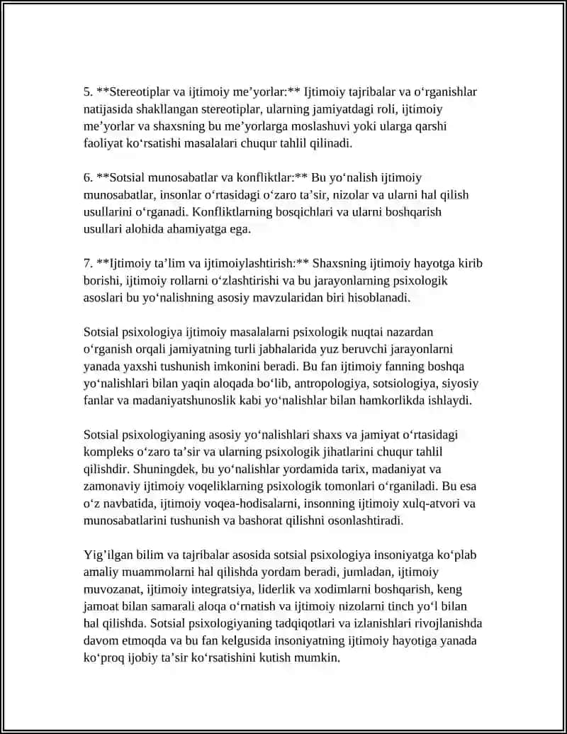 SATSIAL PSIXALOGIYANING ASOSIY YONALISHLARI VA TARMOQLARI 4