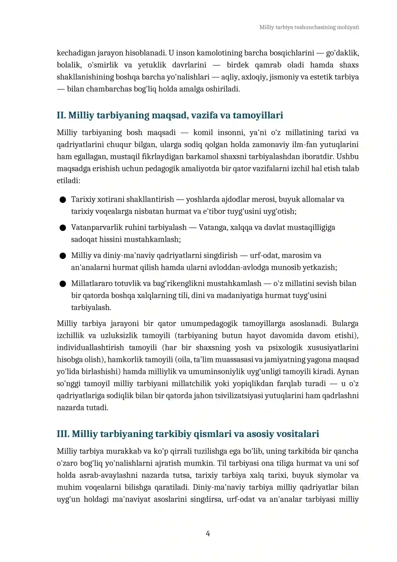 “MILLIY TARBIYA” TUSHUNCHASINING MOHIYATI 4
