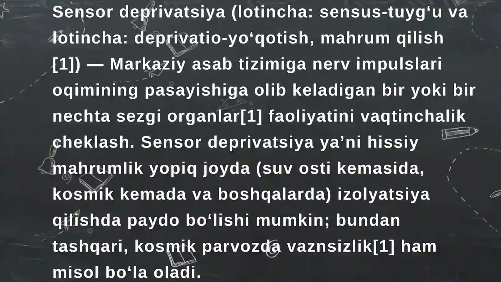 Psixologiyada sensor deprivatsiyani tadqiq qilish 4