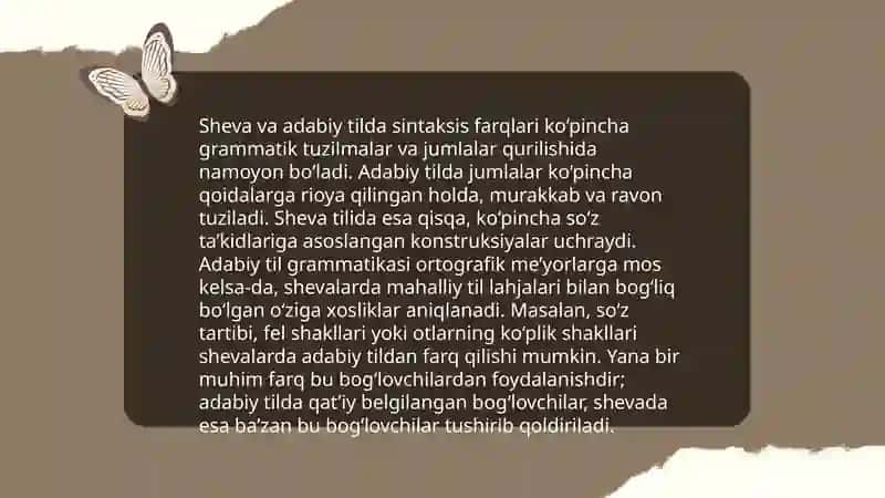 Shevalardan yozib olingan matnlarning sintaktik tahlilbamalga oshirish 4