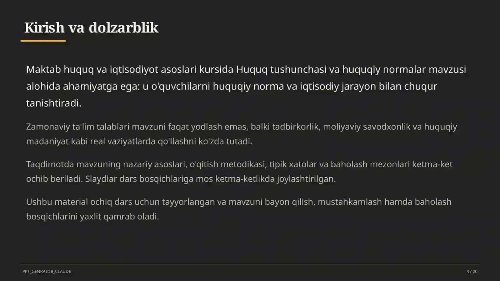 Huquq tushunchasi va huquqiy normalar (9-sinf) 4