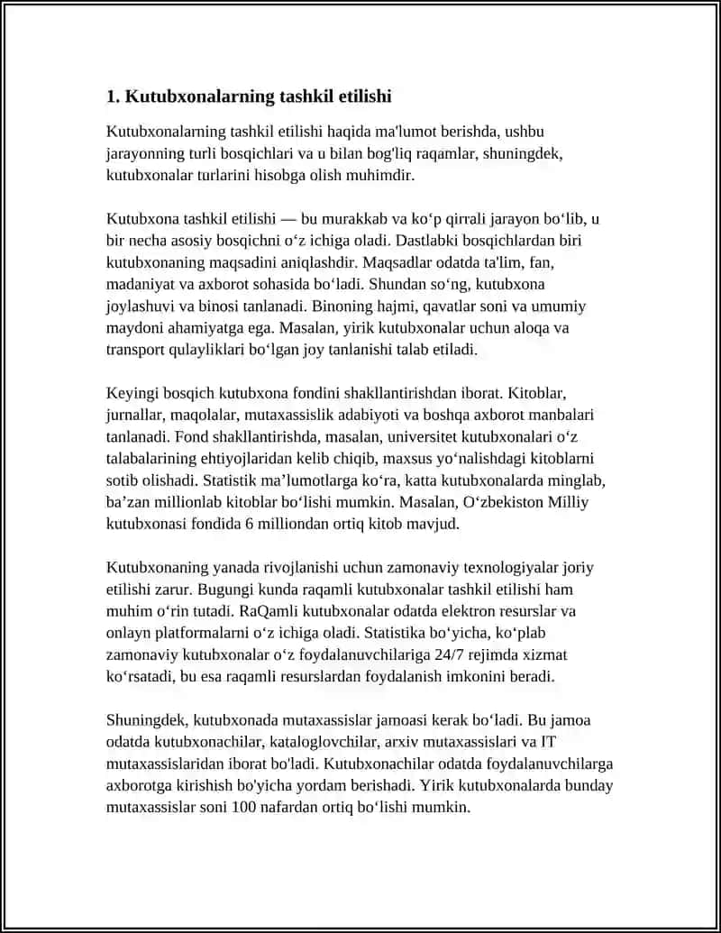 Kutubxonalarning tarkibiy tavsifi: asosiy elementlar va quyi tizimlar 4