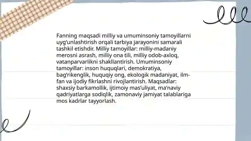 Tarbiyaviy ishlar metodikasi va fanning maqsad va vazifalari 4