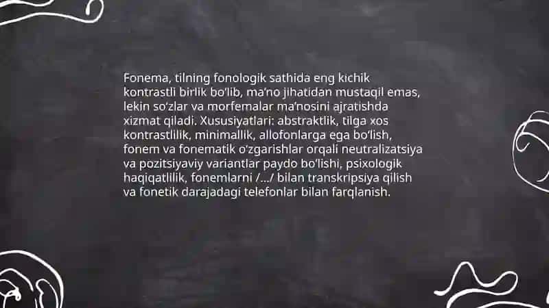 Til sathlari Tilning fonetik fonologik sathlari 4