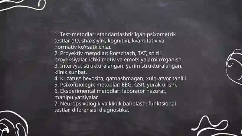 Shaxsni kompleks o'rganishning psixodiagnostik metodiklaari 4