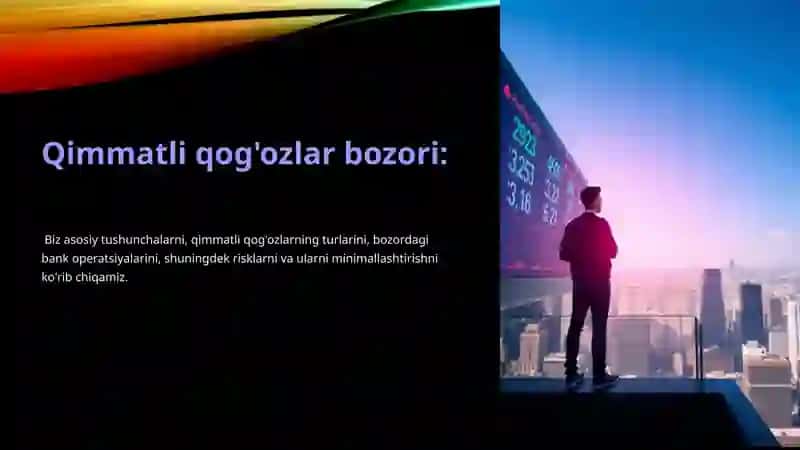 Qimmatli qog‘ozlar tushunchasi va turlari, qimmatli qog‘ozlar bozori va unda tijorat banklarining operatsiyalari 4