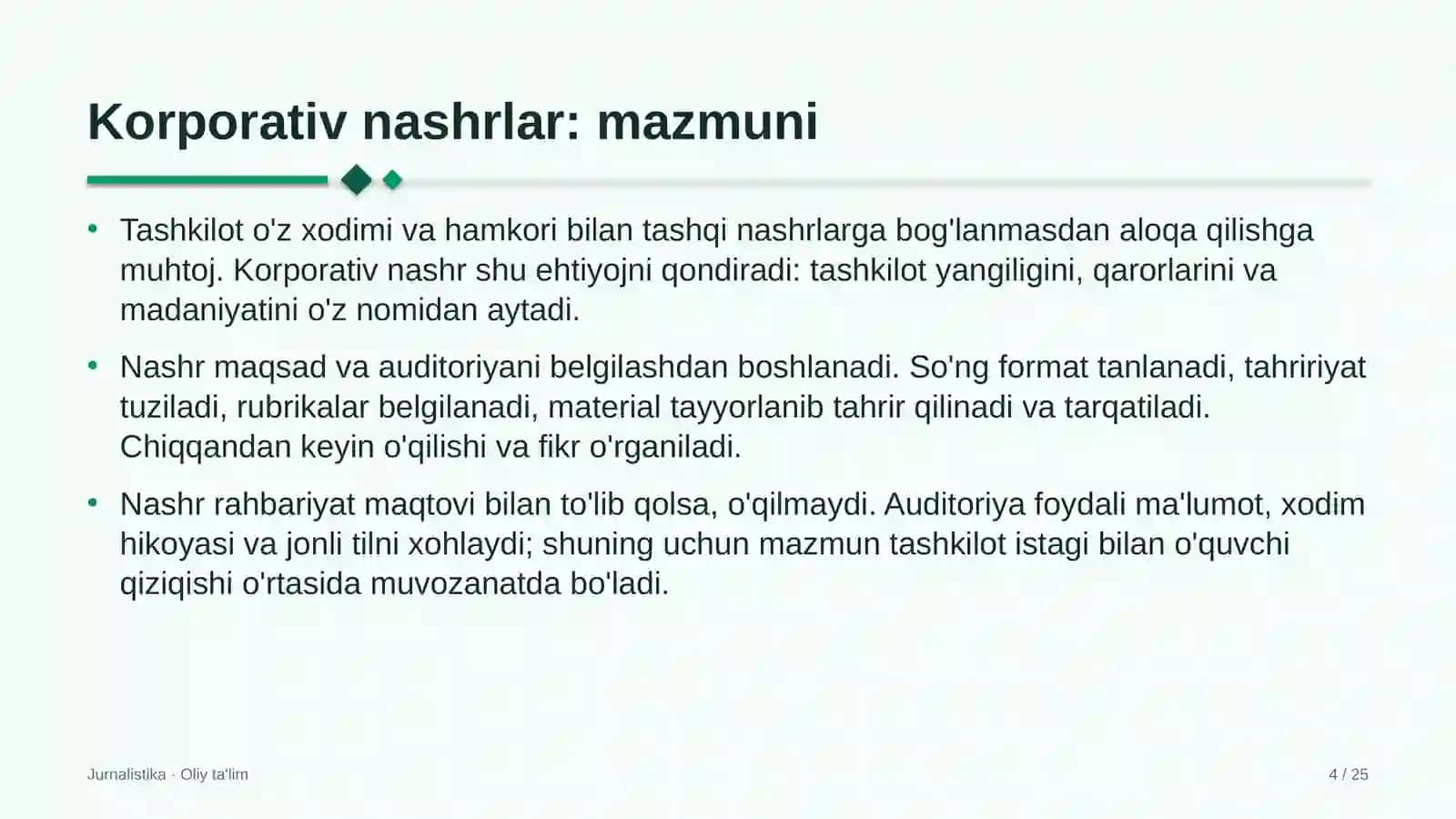 Korporativ nashrlar: mohiyati 4