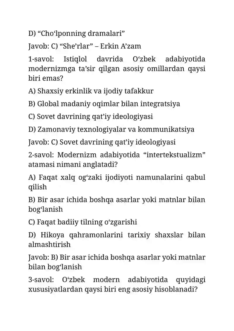 Modernizm va O‘zbek adabiyoti 4