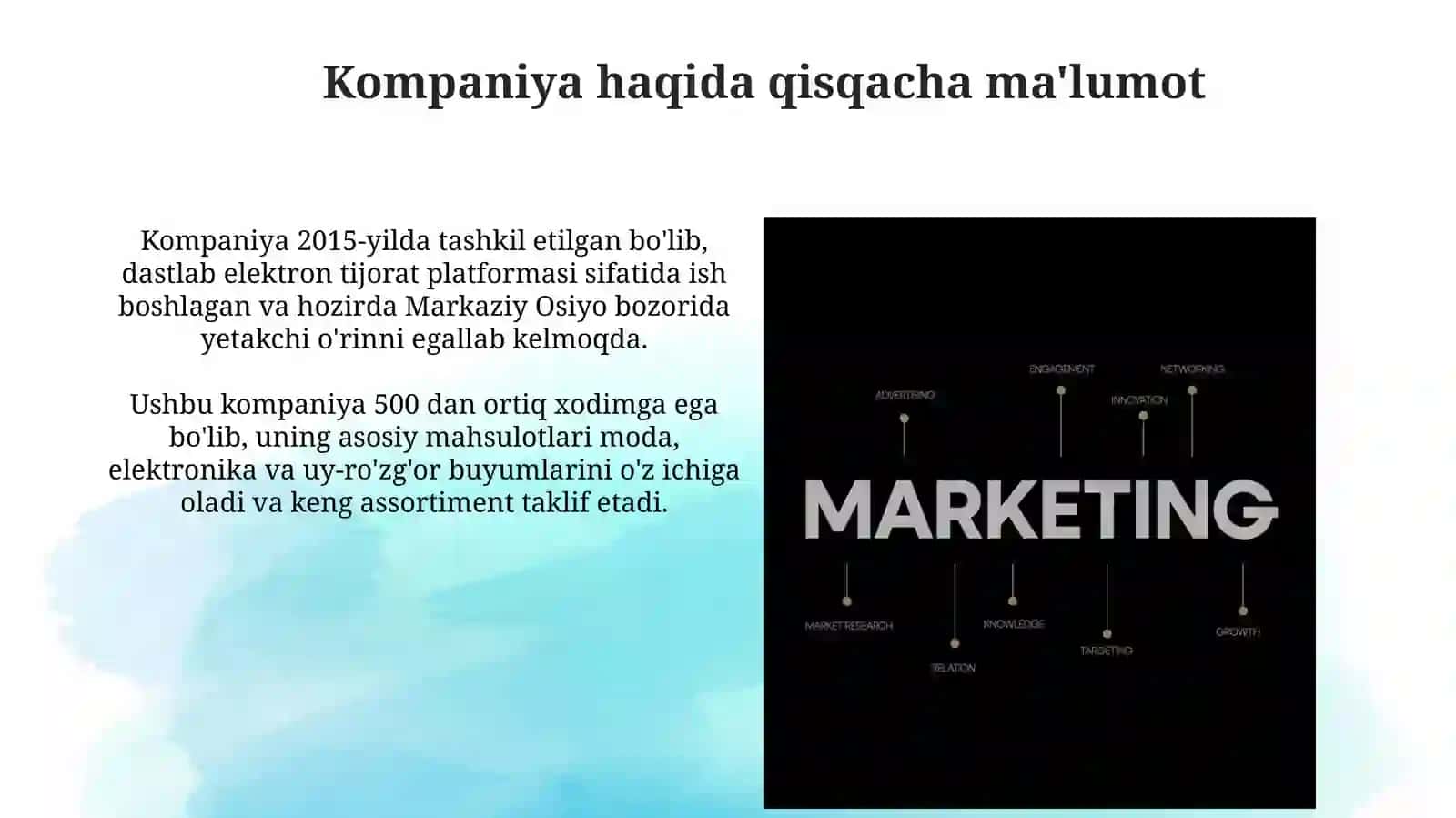 Korxona misolida marketingstrategiyasini tuzish 4