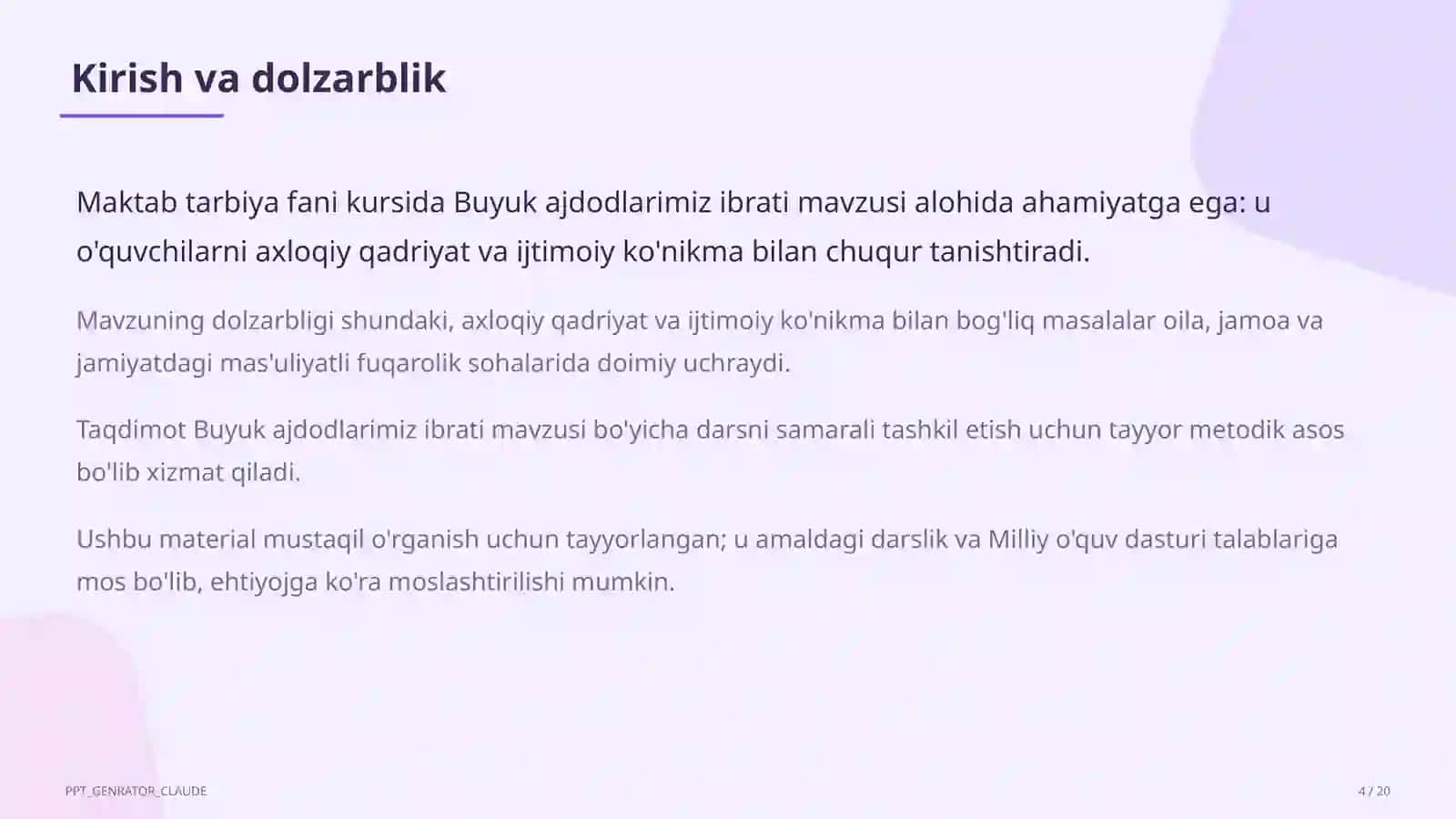 Buyuk ajdodlarimiz ibrati (6-sinf) 4