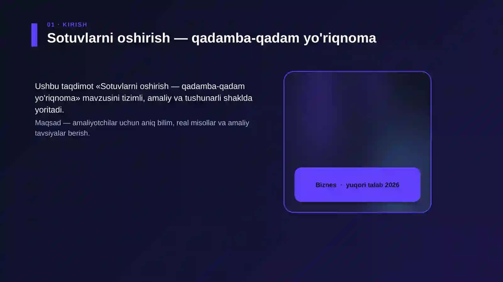 Sotuvlarni oshirish — qadamba-qadam yo'riqnoma 4