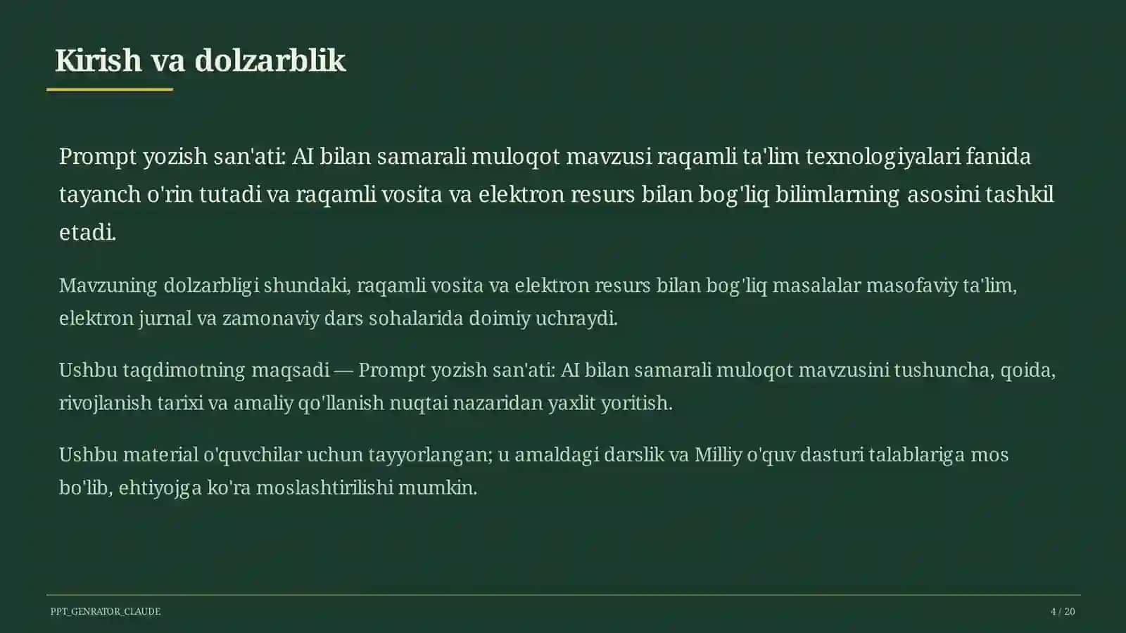 Prompt yozish san'ati: AI bilan samarali muloqot 4