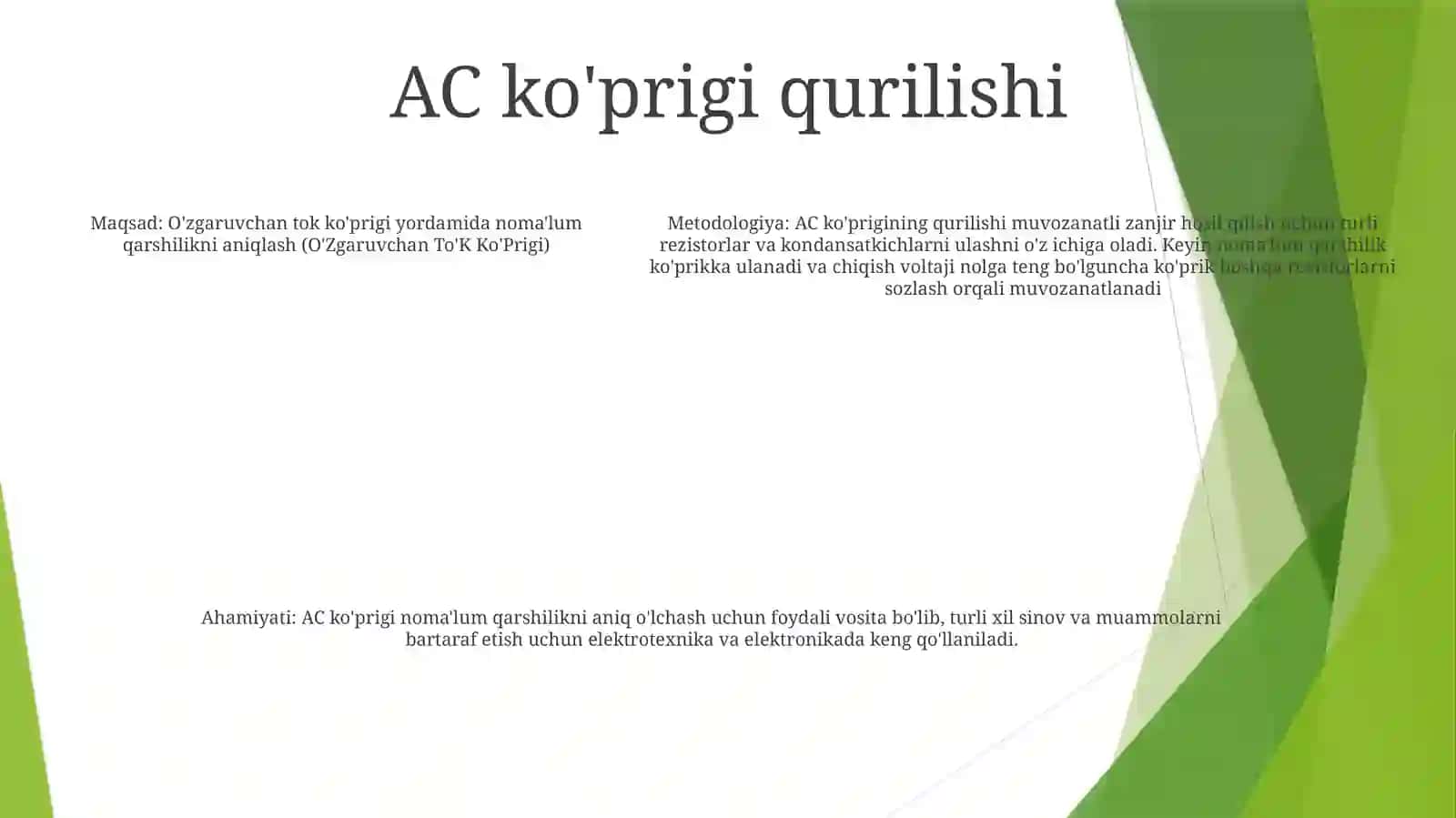 O'Zgaruvchan To'K Ko'Prigi Yordamida Noma'Lum Qarshilikni Aniqlash 4