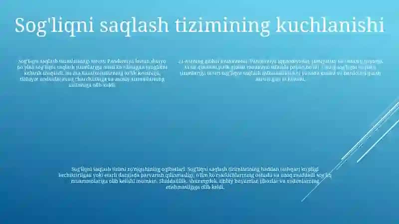 Pandemiya 21-Asrning Global Muammosi Va Uning Oqibatlari 4