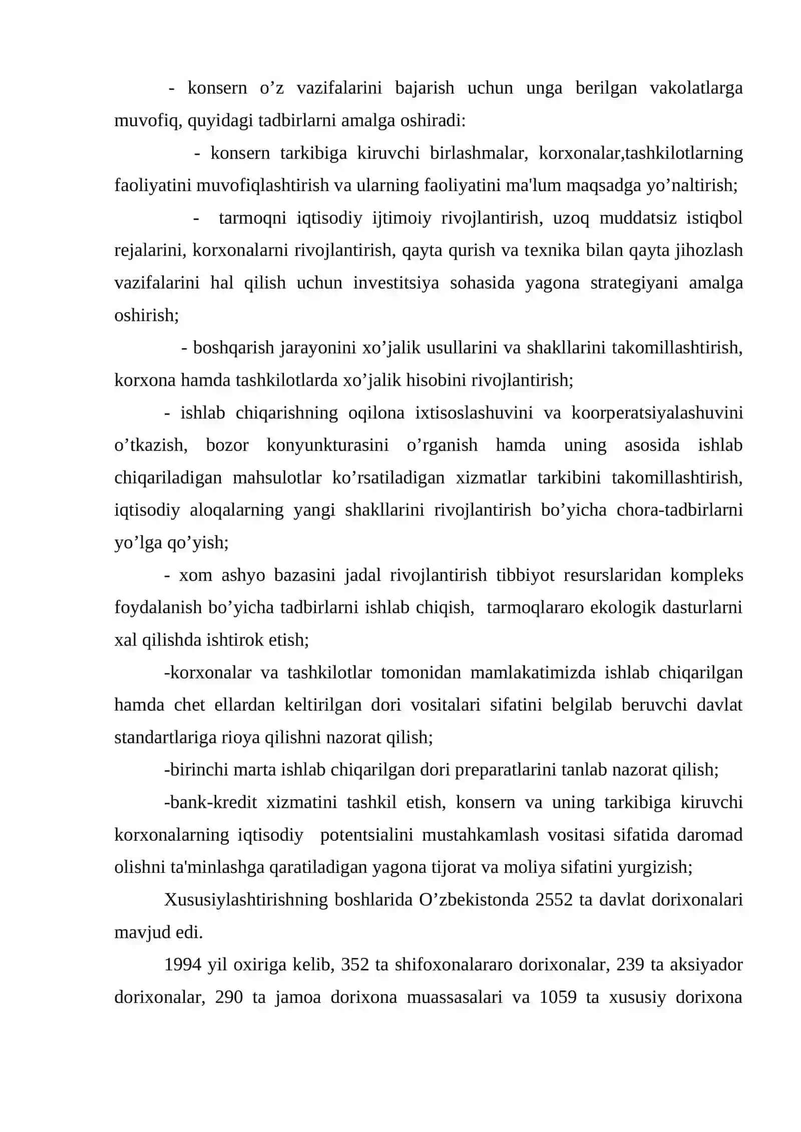 O’zbеkiston Rеspublikasida Sog’liqni saqlash ishlari va farmatsеvtika xizmatini rivojlantirish asoslari 4