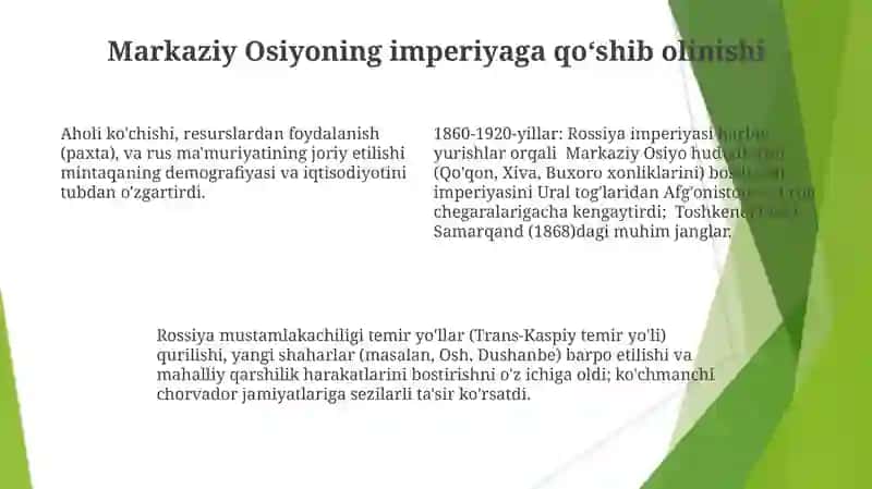 Rossiya imperiyasining Oʻrta Osiyoga yurushi 4