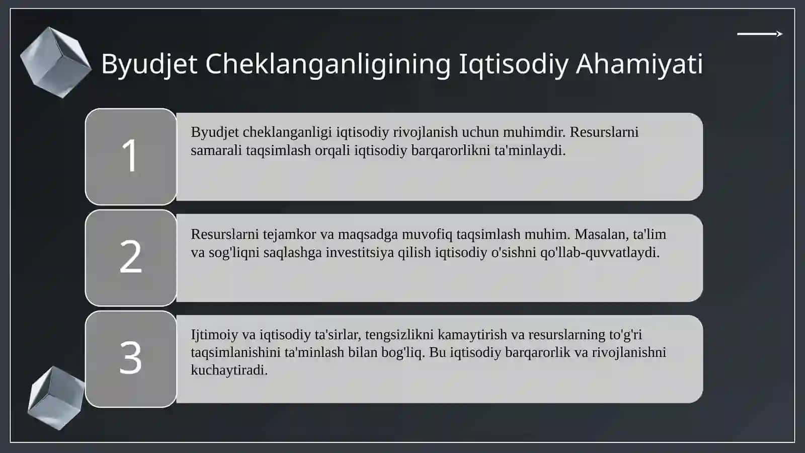 Byudjet cheklanganligi va byudjet tenglamasi 4