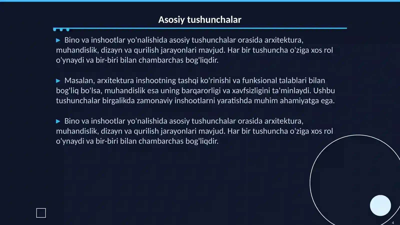 Bino va inshootlar tarixi 4