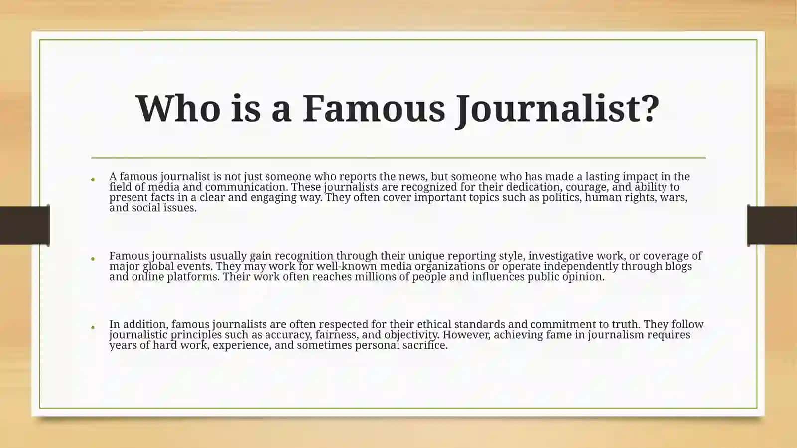 Journalism and Famous Journalists 4