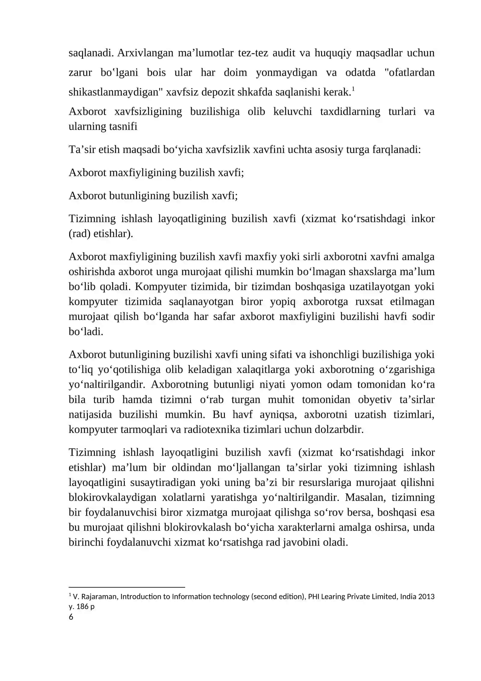 Axborot xavfsizligi: Asosiy tushunchalari, tashkiliy –huquqiy ta’minoti 4