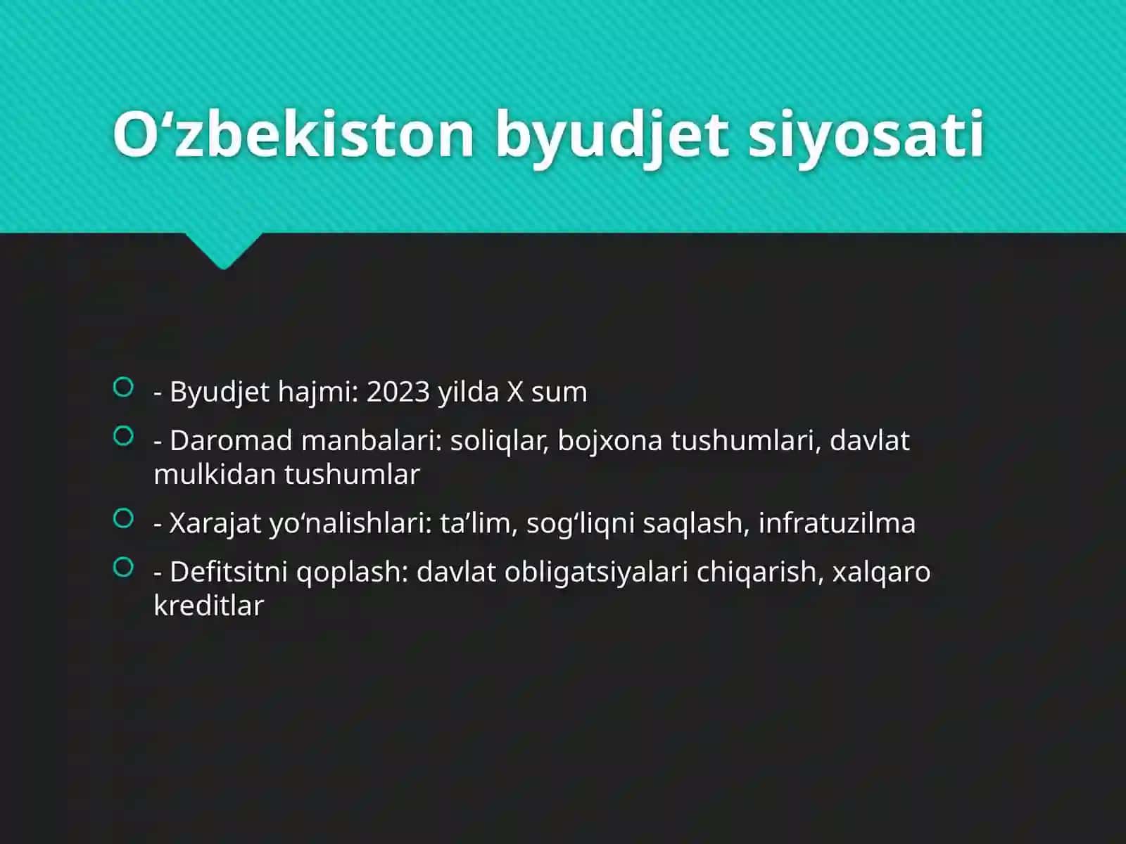 Rivojlangan xorijiy davlatlar moliyasiyosati ni organish 4