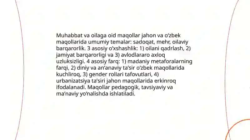 Dunyo xalqlari maqol va matallarni õzbek xalq maqollari bilan qiyoslash 4
