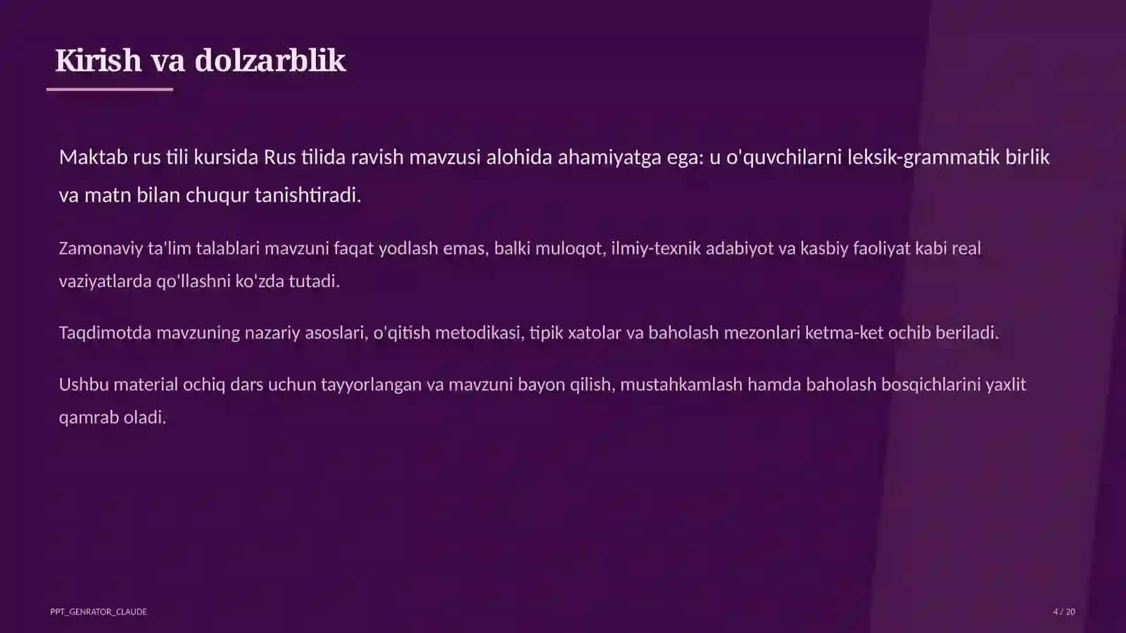 Rus tilida ravish (7-sinf) 4
