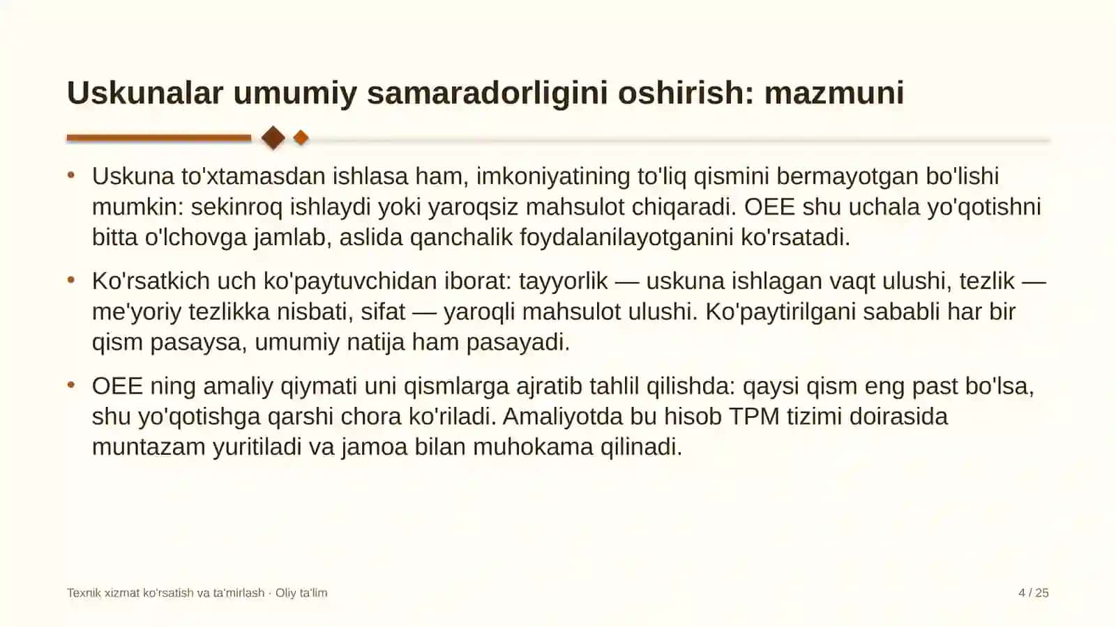 tikuvchilik atelyelarida uskunalarning umumiy samaradorligini oshirish 5958 4