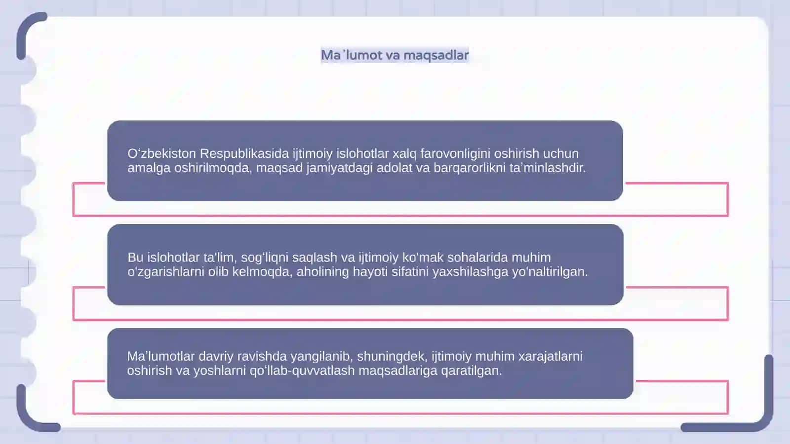 Oʻzbekiston Respublikasining ijtimoiy islohotlari 4