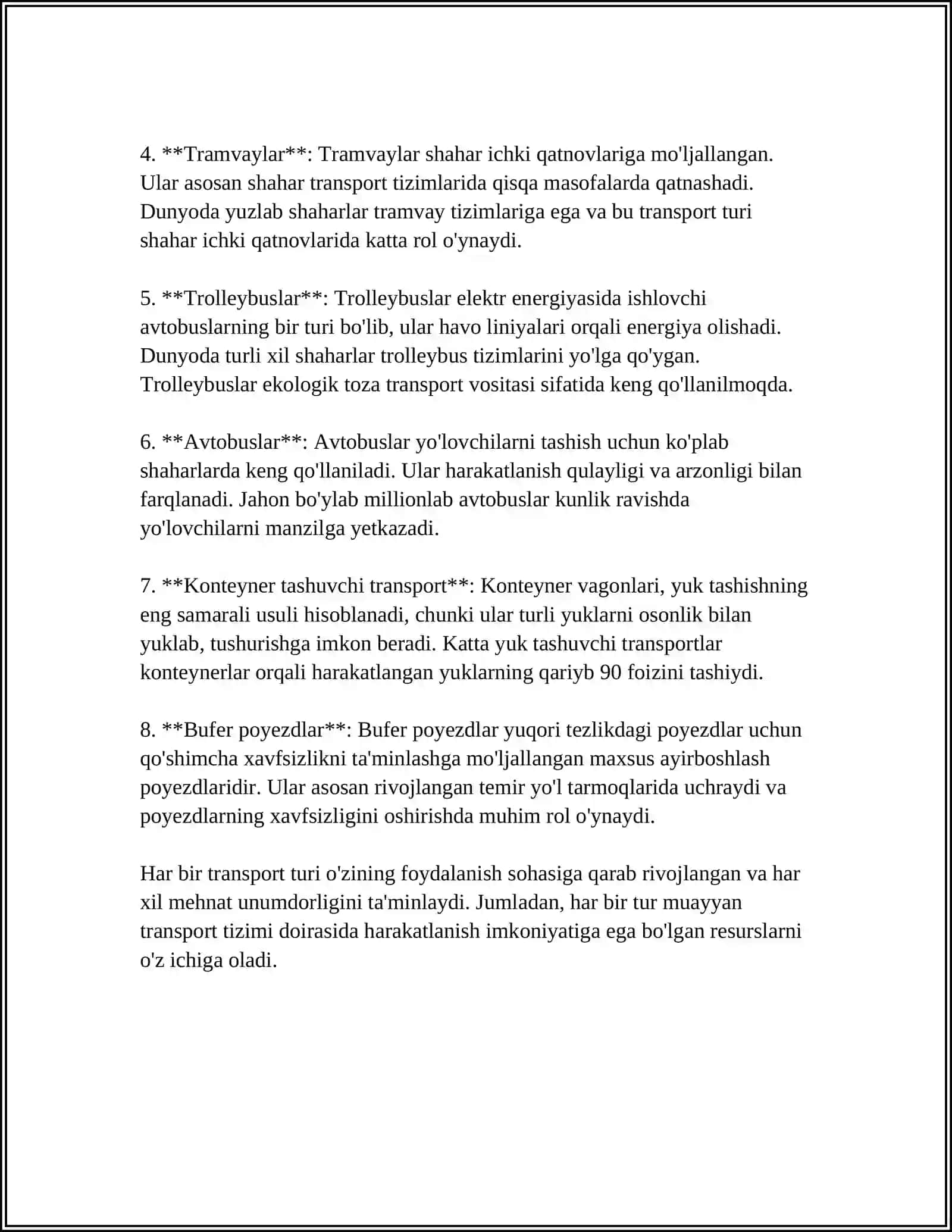 HARAKATLANUVCHI TARKIBDAN FOYDALANISHNI TAHLILI 4